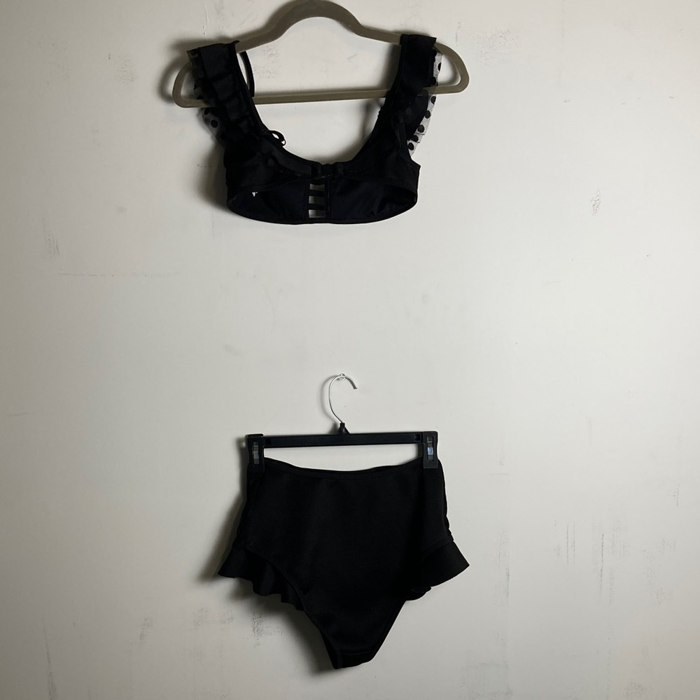 ASOS Black Ruffled Two-Piece Bikini Set - Picture 4 of 5